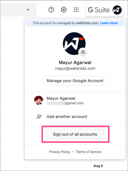 how do you delete an account from sign in on mac for chrome google